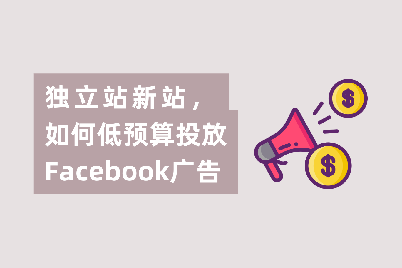 自力站新网站低预算，怎样投放Facebook广告？怎样界说小预算？