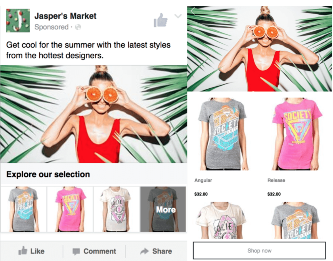 Facebook精品栏广告 维；ザ