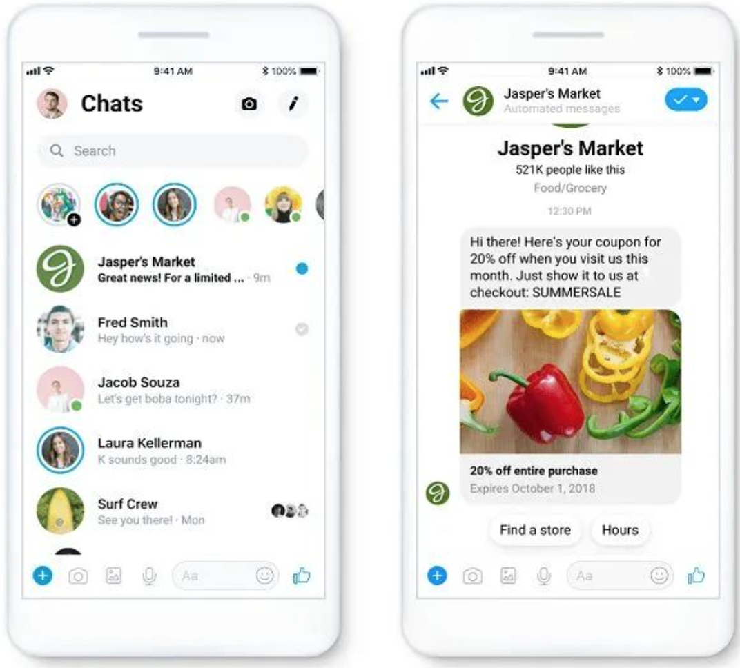 Facebook messenger广告 维；ザ
